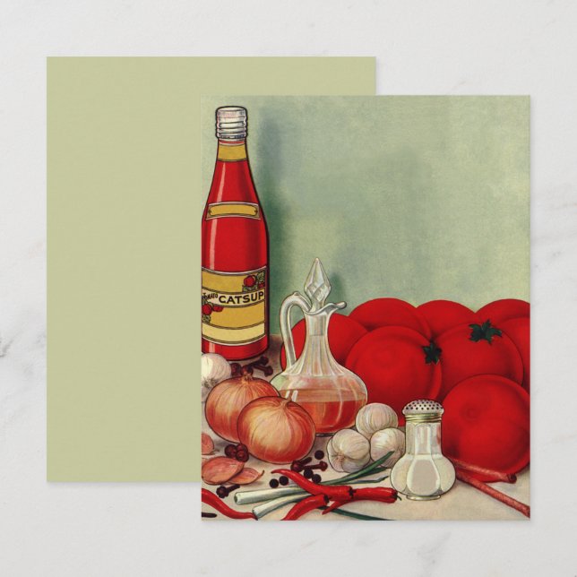 Vintage Italian Foods Tomato Catsup Invitation (Front/Back)