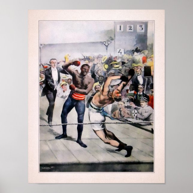 Vintage Italian Johnson Jeffries Illustration Poster (Front)