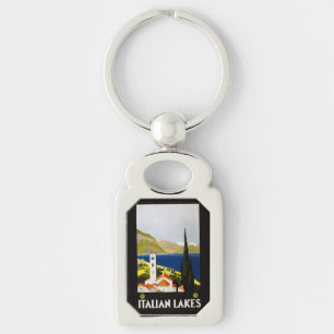 Vintage Italian Lakes Italy key chain