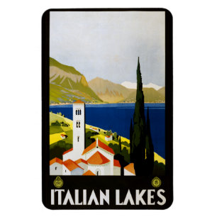 Vintage Italian Lakes Italy magnet