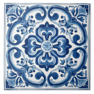 Vintage Italian Mediterranean Pattern Tile