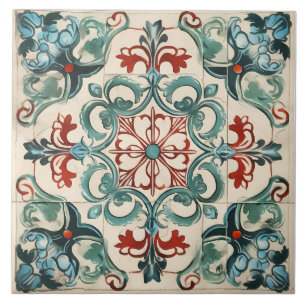 Vintage Italian Mediterranean Pattern Tile