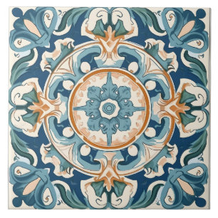 Vintage Italian Mediterranean Pattern Tile