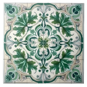Vintage Italian Mediterranean Pattern Tile