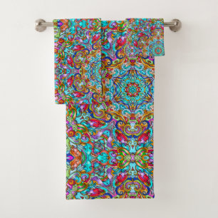 VINTAGE ITALIAN ORNAMENTAL BATH TOWEL SET