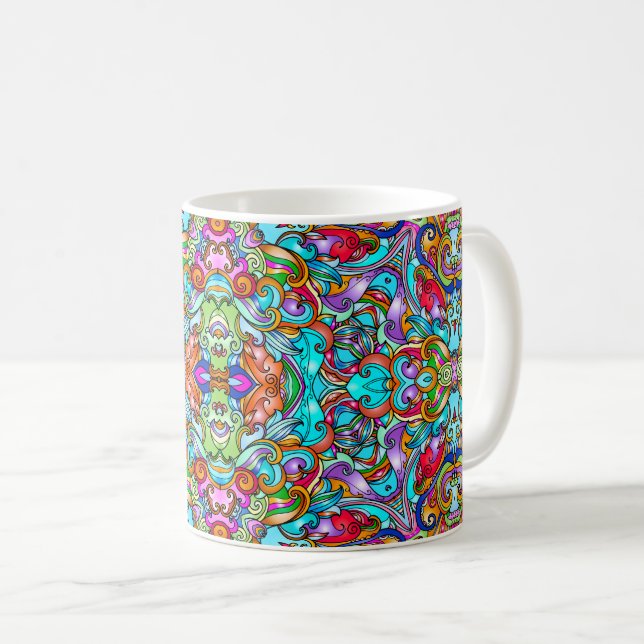VINTAGE ITALIAN ORNAMENTAL COFFEE MUG (Front Right)