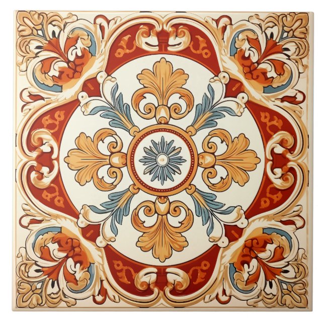 Vintage Italian Pattern Tile (Front)
