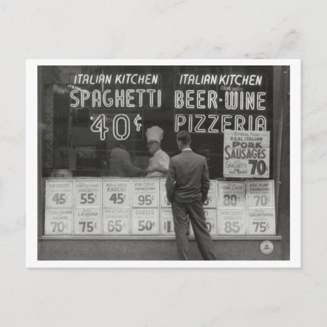 Vintage Italian Restaurant New York Photo Postcard (Front)