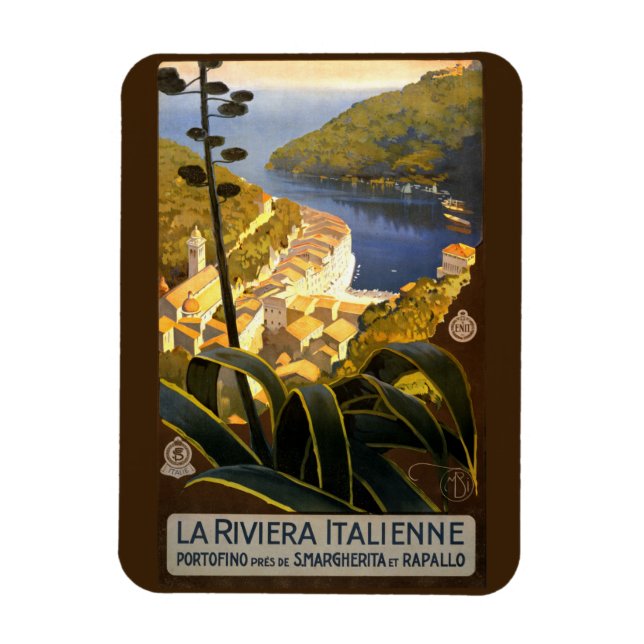 Vintage Italian Riviera Italy magnet (Vertical)
