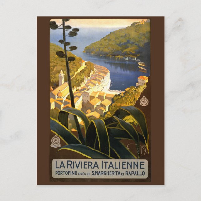 Vintage Italian Riviera Italy postcard (Front)