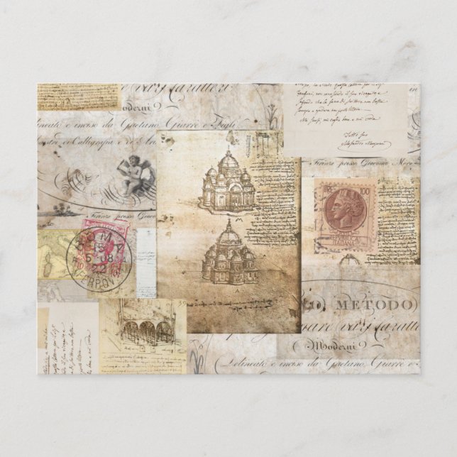 Vintage Italian Rome Cathedral Postcard (Front)