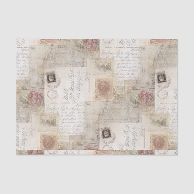 Vintage Italian Rome Tissue Paper (Front)