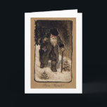 Vintage Italian Santa Christmas Card<br><div class="desc">Vintage / Retro Italian Christmas card.  Vintage Italian Santa - Babbo Natale!  Buon Natale!</div>