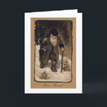 Vintage Italian Santa Christmas Card<br><div class="desc">Vintage / Retro Italian Christmas card.  Vintage Italian Santa - Babbo Natale!  Buon Natale!</div>