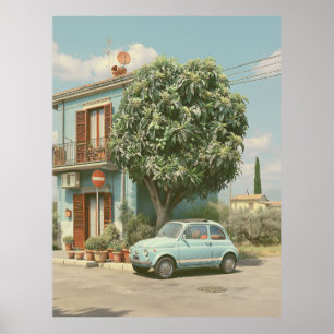 Vintage Italian Summer Street Poster