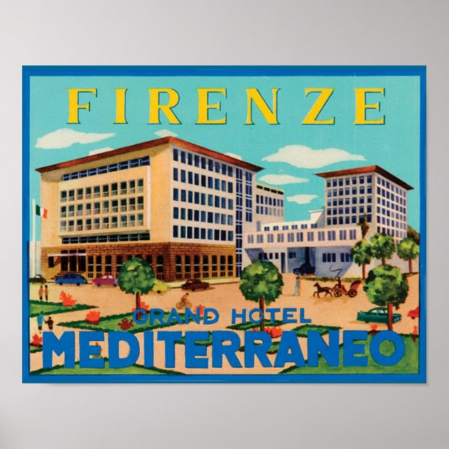 Vintage Italian Travel Advertisement Poster (Front)
