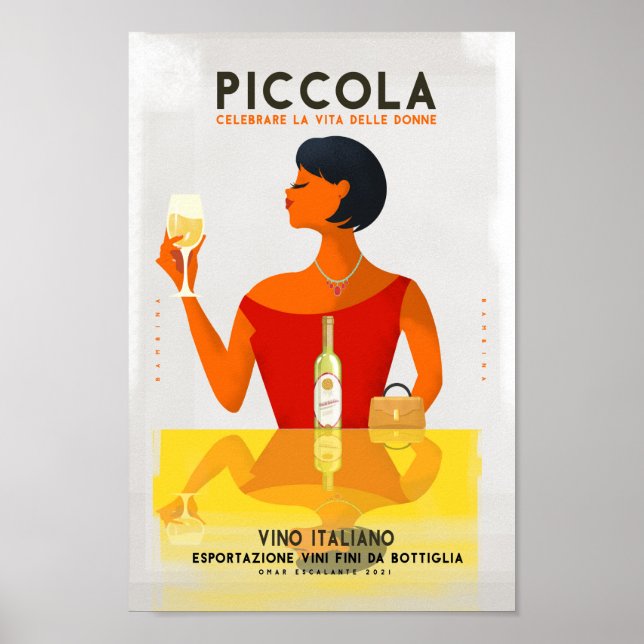 Vintage italian wine ads poster (Front)