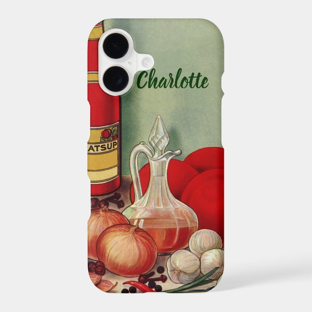 Vintage Italien Alimentation Tomate Onions Poivron (Verso)