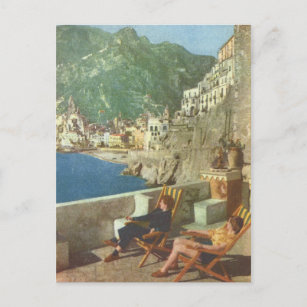 Vintage Italy,  Amalfi coast 1930s Postcard