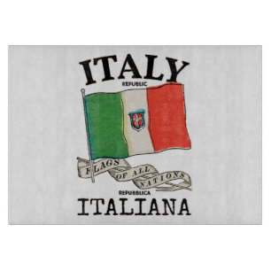 Vintage Italy Country Flag Cutting Board