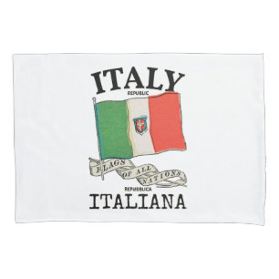 Vintage Italy Country Flag Pillowcase