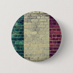Vintage Italy flag 2 Inch Round Button
