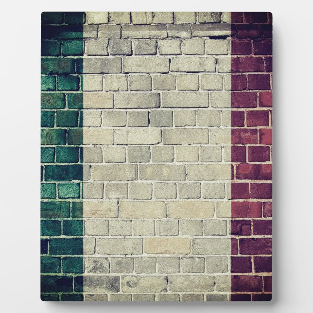 Vintage Italy flag Plaque (Front)