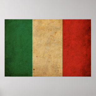 Vintage Italy flag Poster