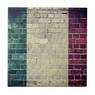 Vintage Italy flag Tile