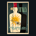 Vintage Italy Liqueur Alcohol Wine Art Deco Poster<br><div class="desc">A reproduction print of an advertising poster for an Italian Alcohol Brand Retro Art Deco poster. Digitally refurbished to bring out the original colours,  even better and fix as many imperfections as possible.</div>