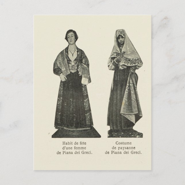 Vintage Italy, Sicily, Traditional Costume Postcard (Front)