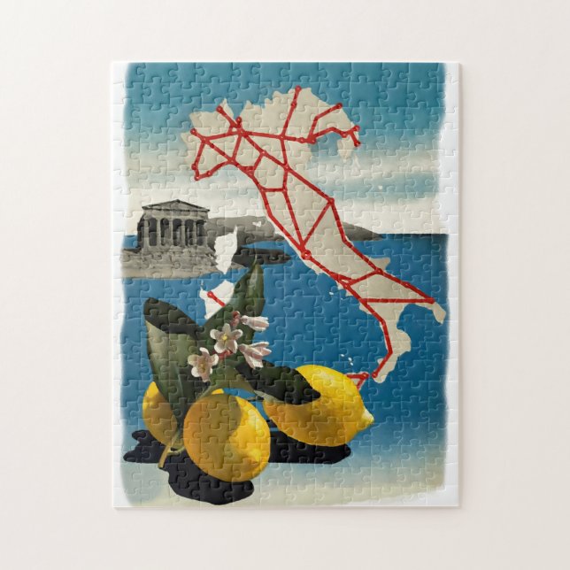 Vintage Italy Travel Jigsaw Puzzle (Vertical)