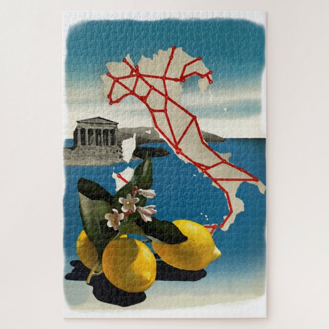 Vintage Italy Travel Jigsaw Puzzle (Vertical)