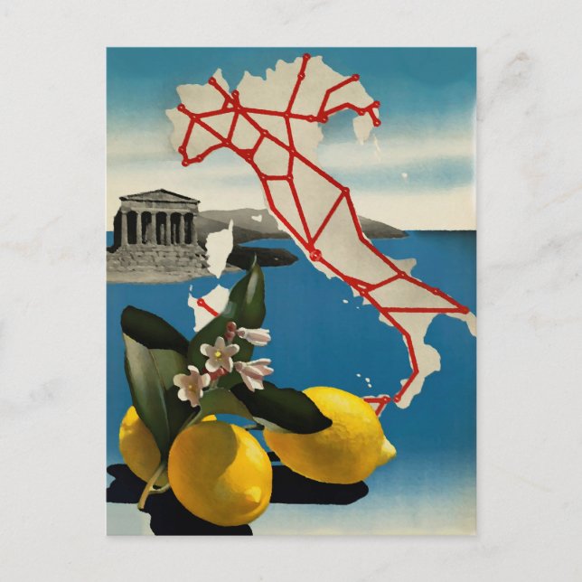 Vintage Italy Travel Postcard (Front)