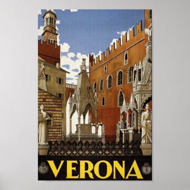 Vintage Italy Travel Poster (Front)