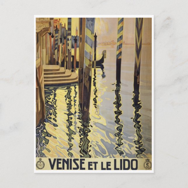Vintage Italy Travel Poster Postcard (Front)