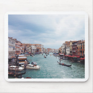 Vintage Italy Venice Canal Photo Mouse Pad