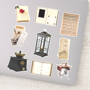 Vintage Items Journal Scrapbook Stickers set 1