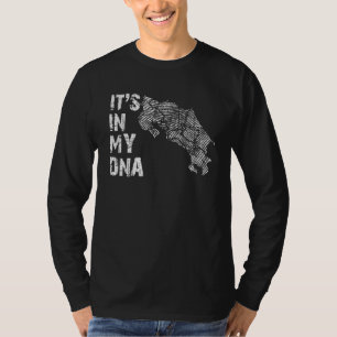 Vintage It's In My DNA China Map Fingerprint Chine T-Shirt