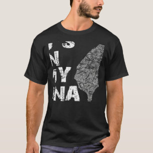 Vintage Its In My DNA Taiwan Fingerprint Map Taiwa T-Shirt