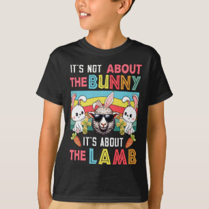 Vintage It's Not Bunny It's About Lamb Easter Bunn T-Shirt