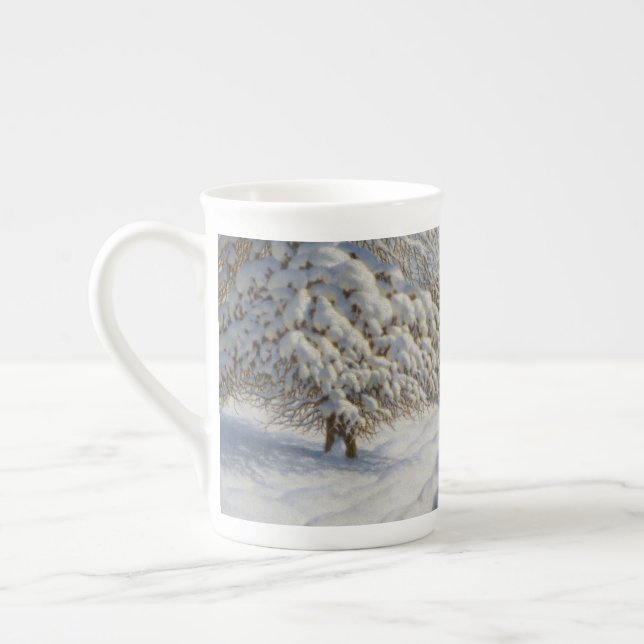 Vintage Ivan Choultse Winter Landscape    Bone China Mug (Left)