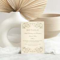 Vintage Ivory Antique Flourish Wedding Details
