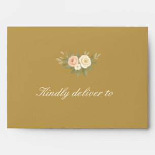 Vintage Ivory Elegant Ballroom Wedding Envelope