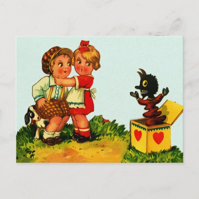 Vintage Jack in the Box Postcard (Front)