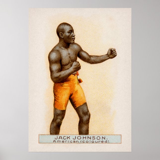 Vintage Jack Johnson Cigarette Card Poster (Front)