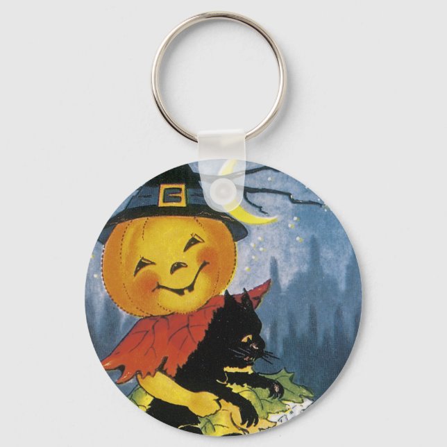 Vintage Jack o' Lantern Child Keychain (Front)