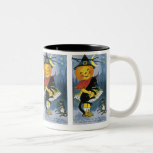 Vintage Jack o' Lantern Child Two-Tone Coffee Mug