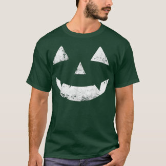 Vintage jack o lantern funny Halloween pumpkin fac T-Shirt