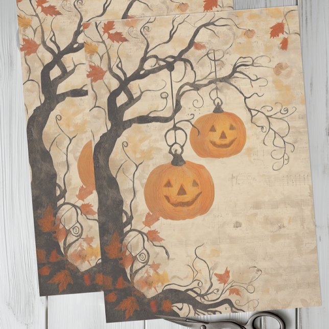 Vintage Jack O Lantern Halloween Tissue Paper (Halloween Jack O Lantern Tissue Paper)